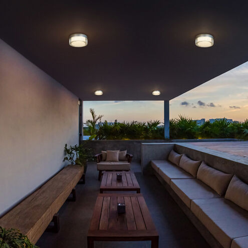 Sunspot LED 6 inch Brushed Stainless Steel Outdoor Flush Mount